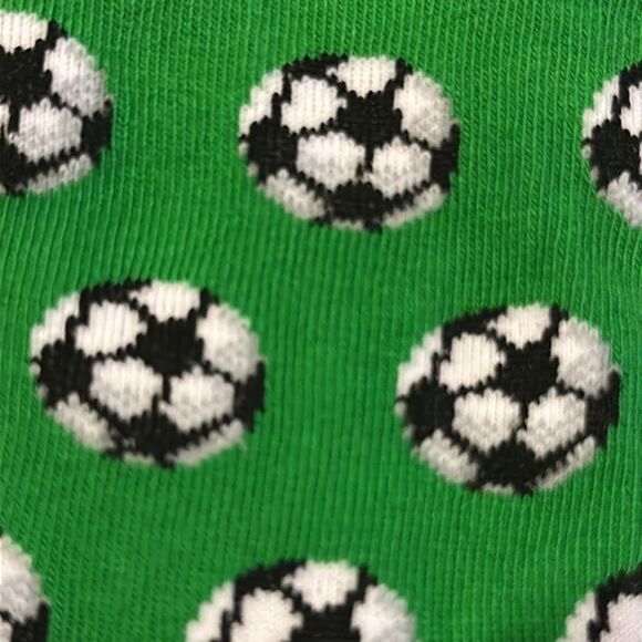 Hot Sox Green Socks Soccer Balls - Size Youth L/XL|Sock Size 9-11 Gift Giving - Picture 2 of 3